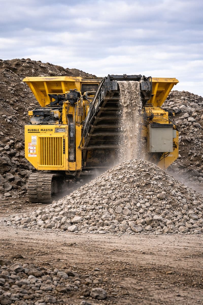 Rubble Master RM 80 mobile impact crusher front view